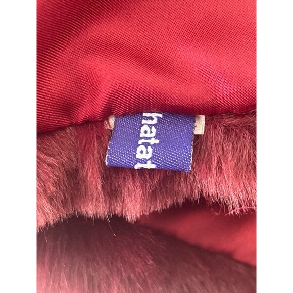 Hat Attack Faux Fur Scarf | Deep Burgundy Plush Neck Wrap | Chic Winter Trend 20 - Picture 5 of 6